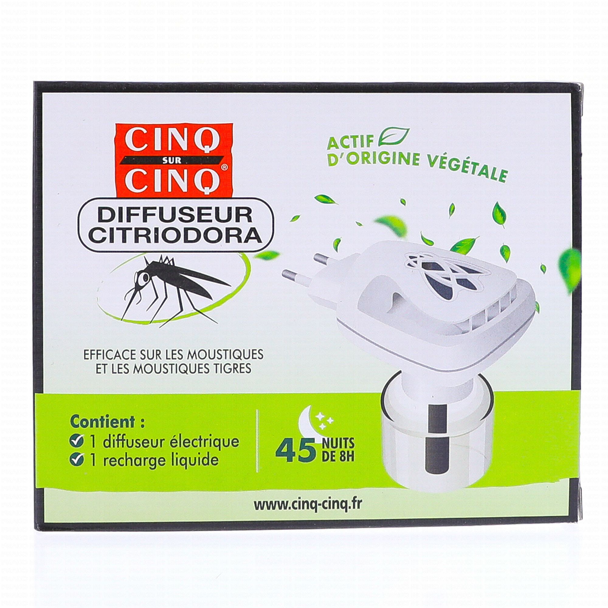 Cinq Sur Cinq Diffuseur Citriodora Anti Moustiques Parapharmacie