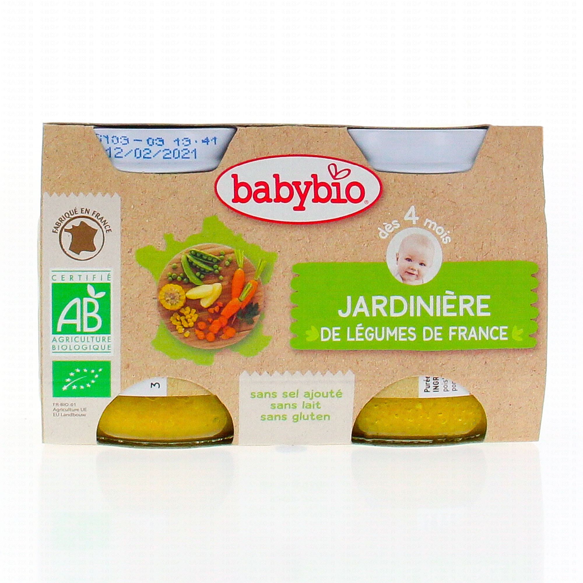 Babybio Petits Pots Jardiniere Aux Legumes De France Des 4 Mois 2x130g Parapharmacie En Ligne Prado Mermoz