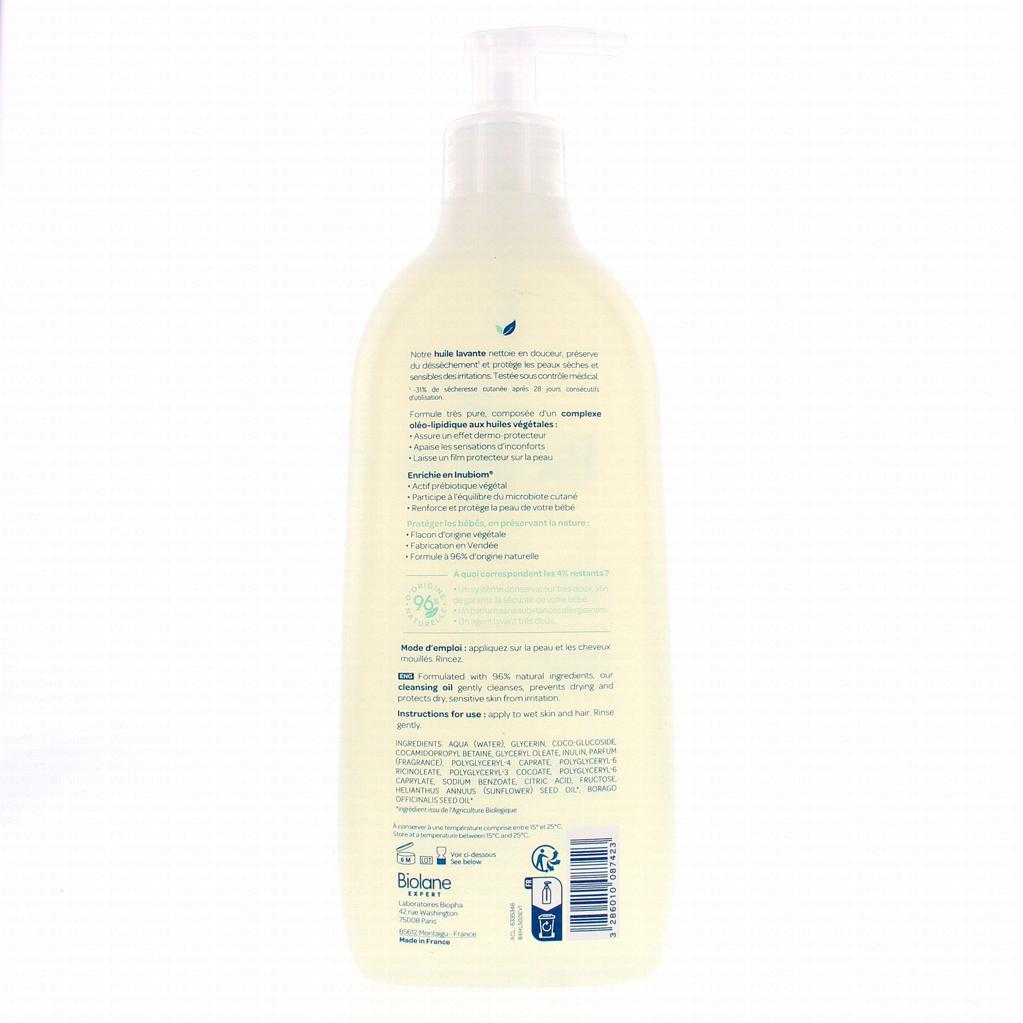 Biolane huile lavante bébé dermoprotectrice - Peau sèche, sensible