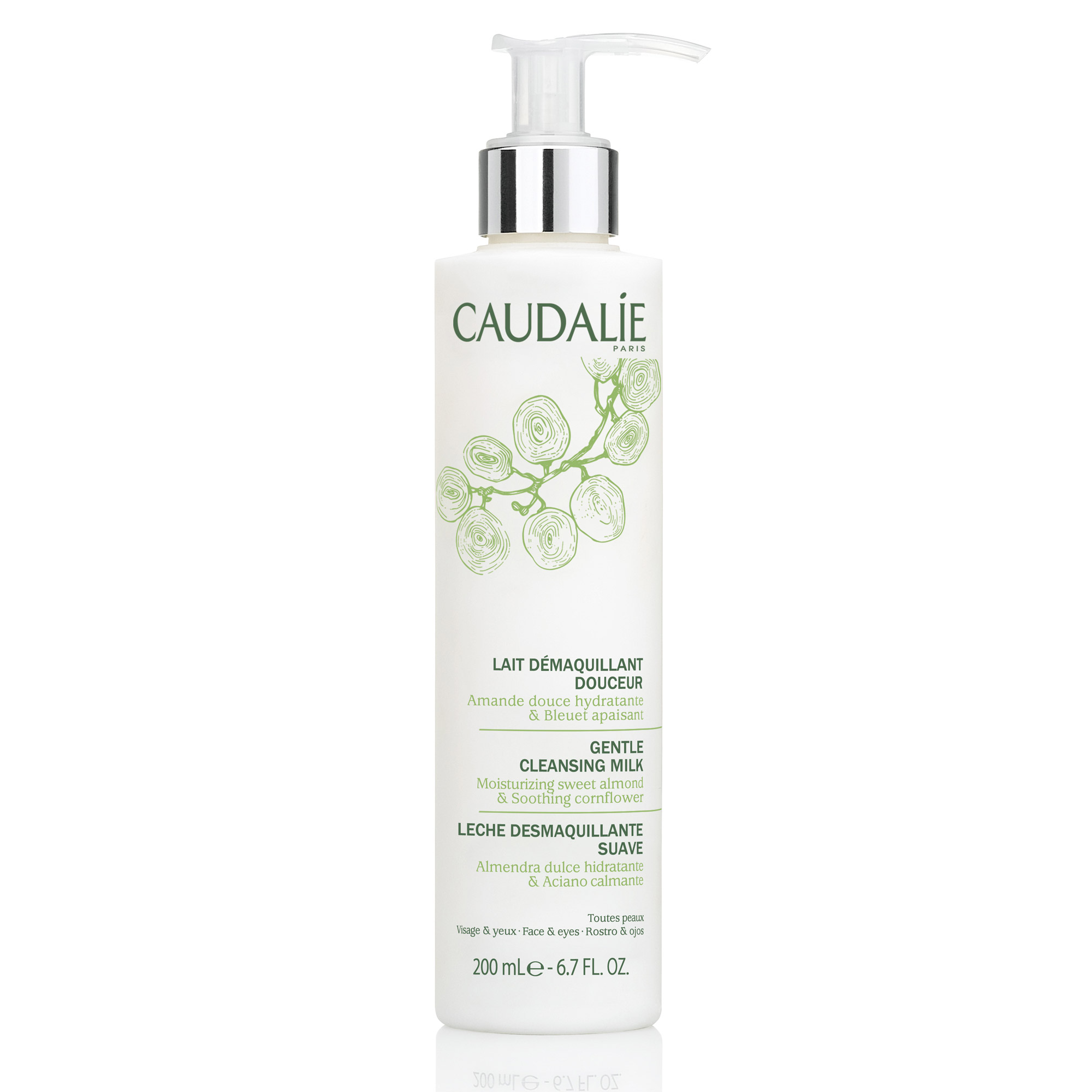 CAUDALIE Lait démaquillant douceur hypoallergénique flacon pompe 200ml ...