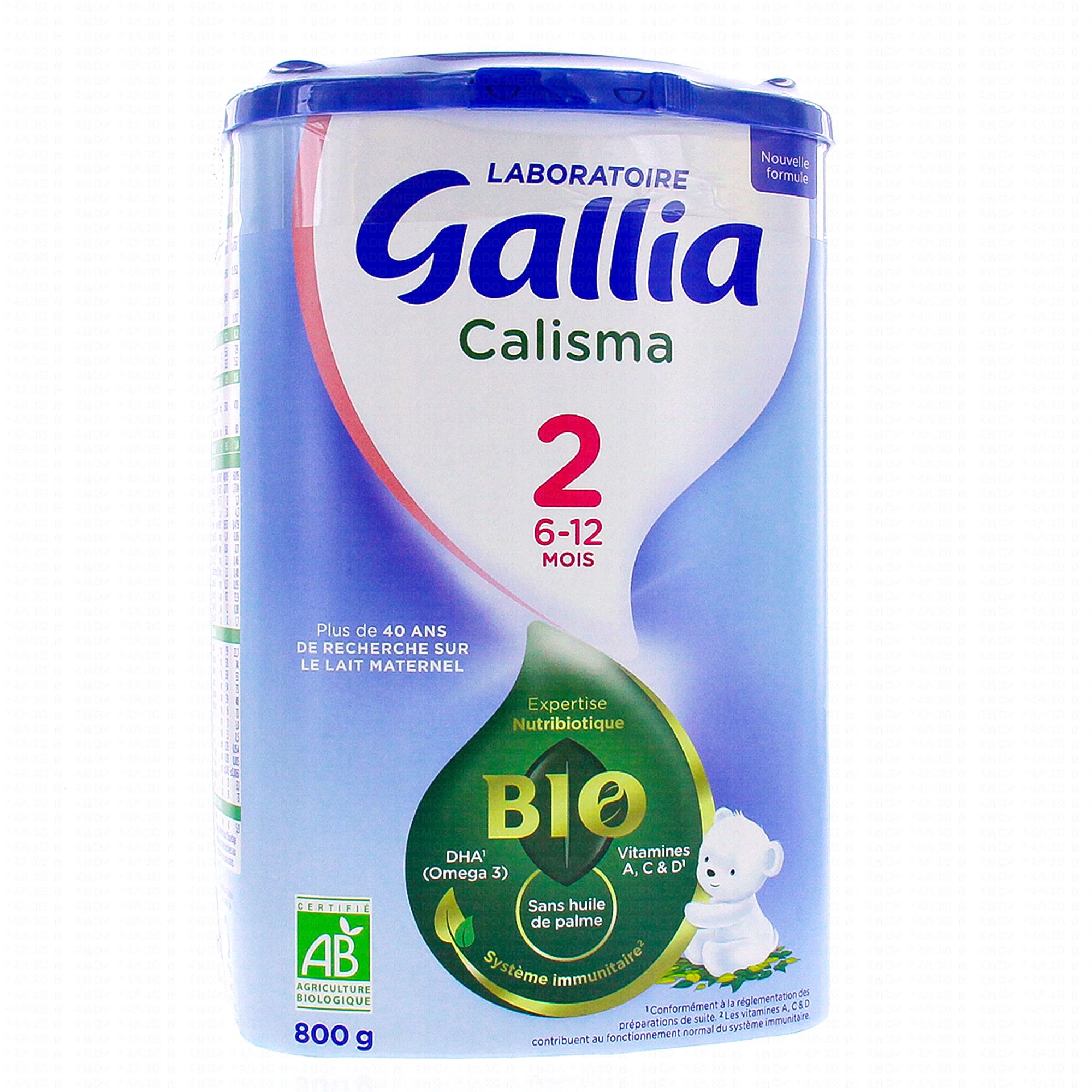 GALLIA Lait Calisma Bio 1er âge 800g - Parapharmacie Prado Mermoz