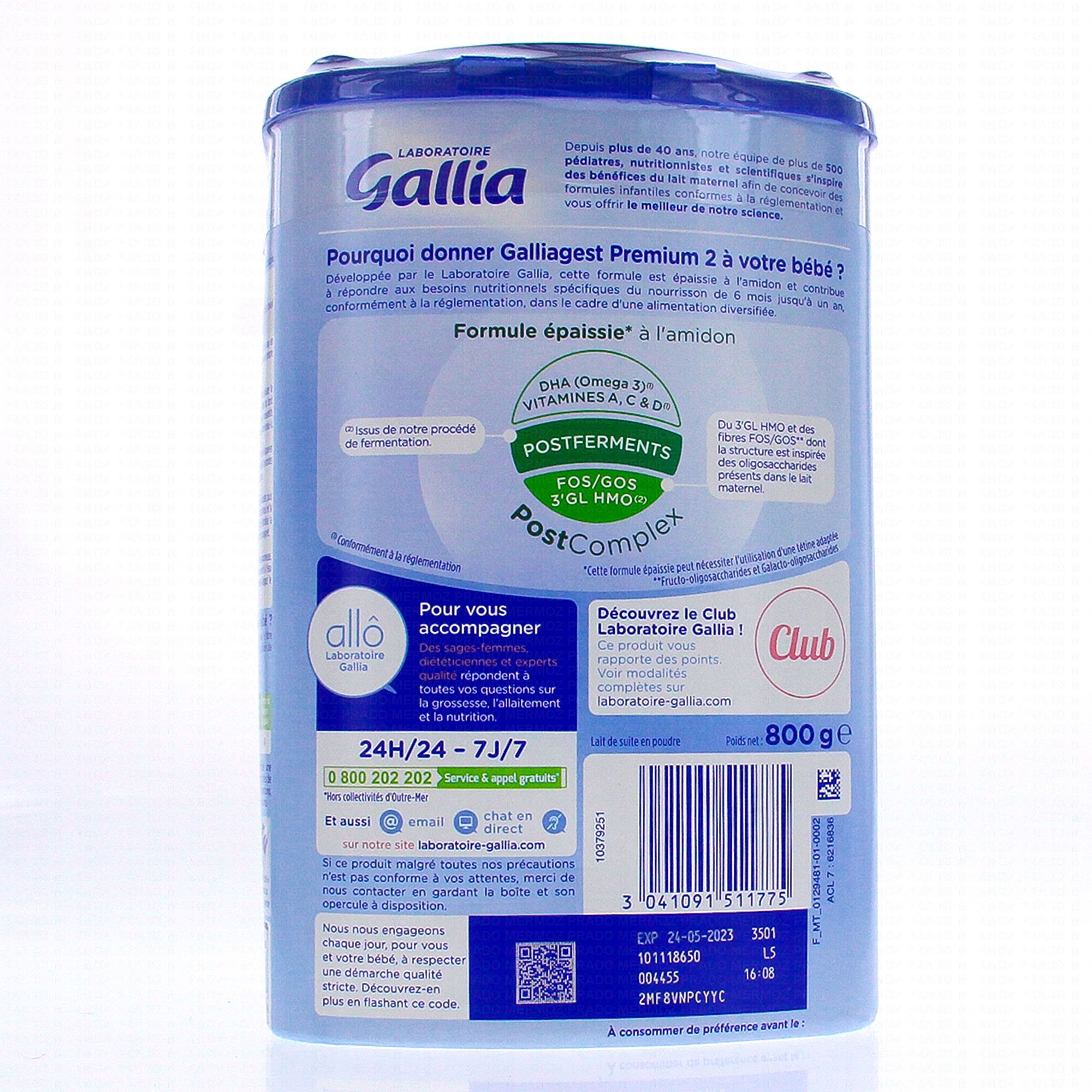 Gallia Galliagest Premium 2ème Âge 800g