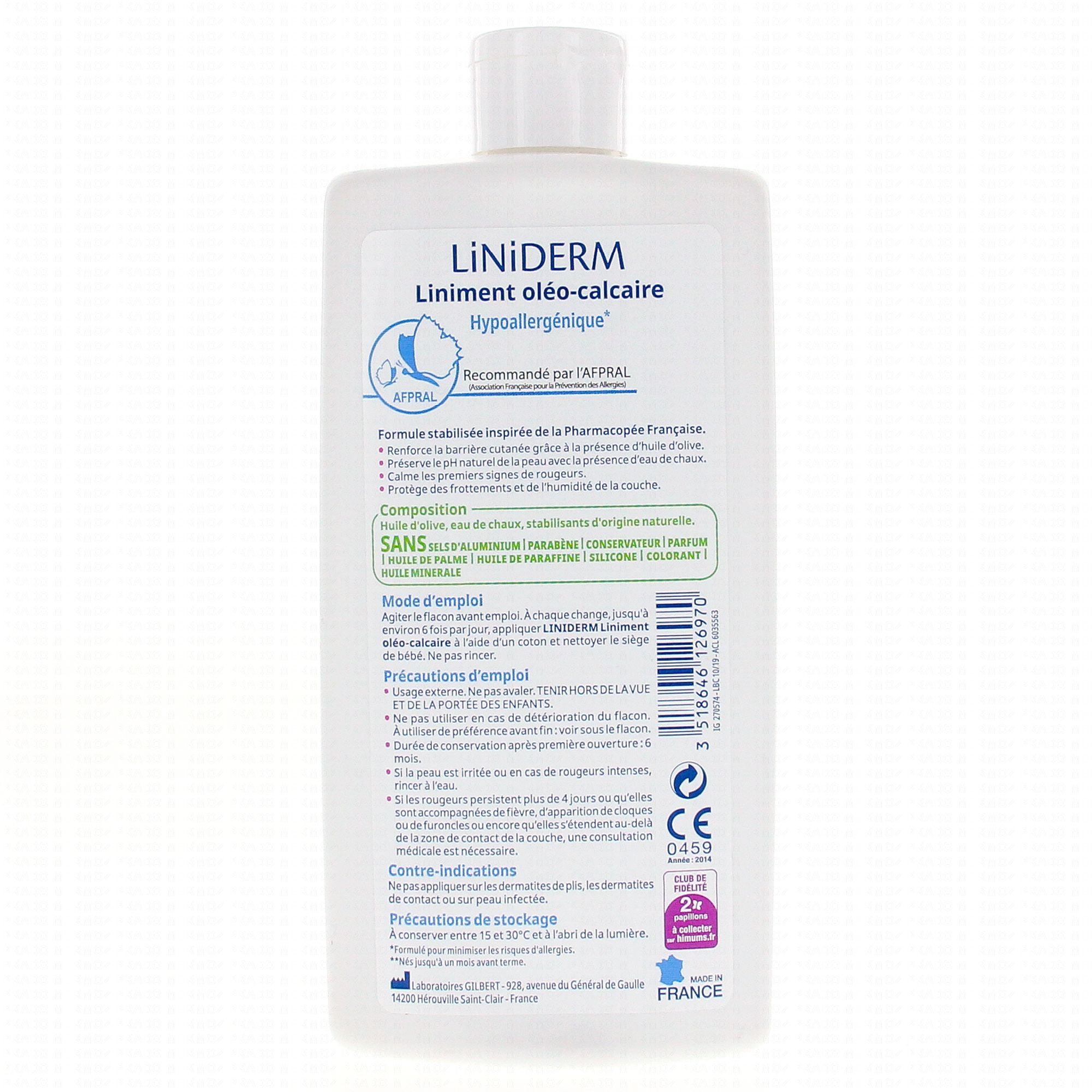 Gilbert Liniderm Liniment Oléo-Calcaire Bio Lot de 3 x 480 ml