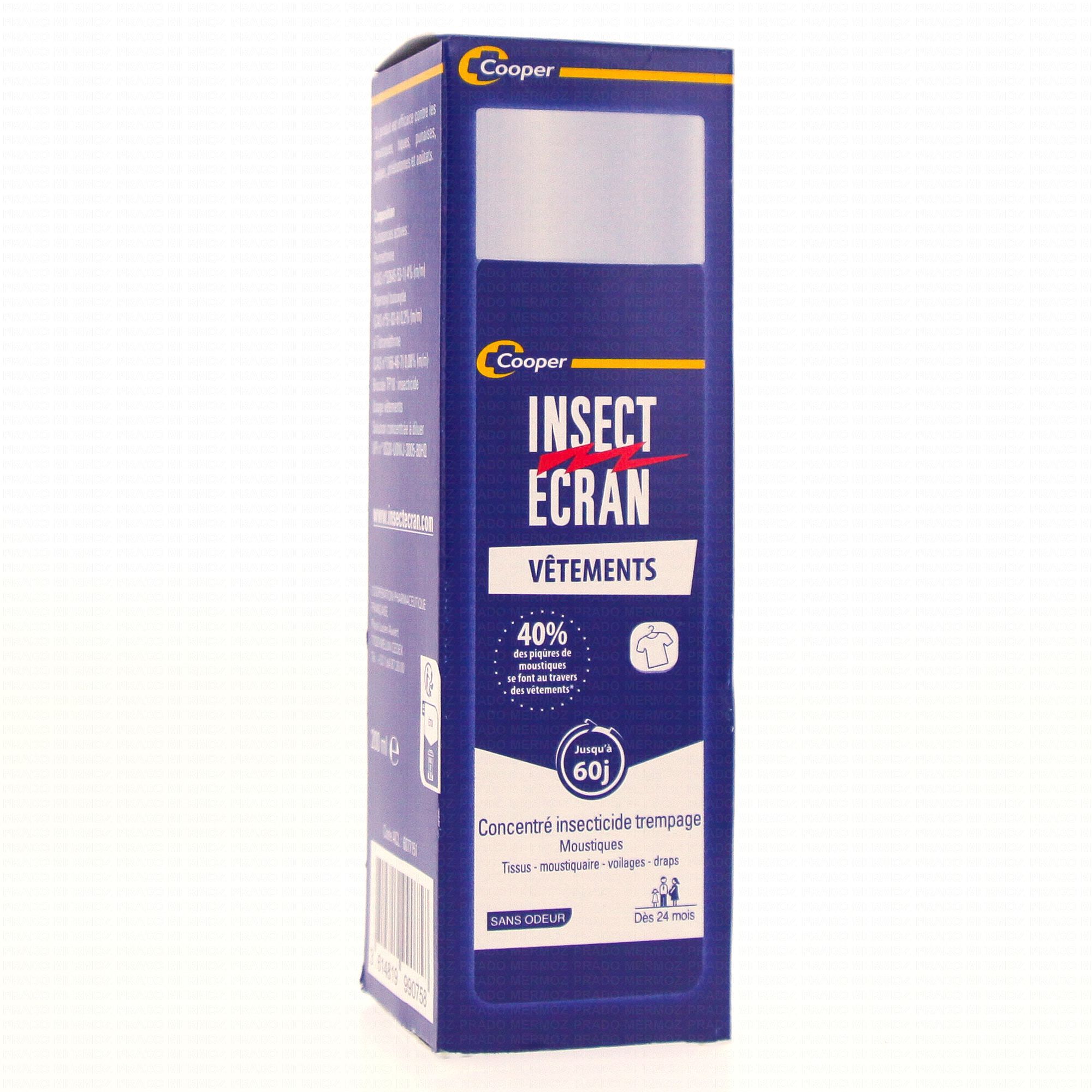 COOPER - INSECT ECRAN Vêtement Spray 200ml - Spray Insecticide
