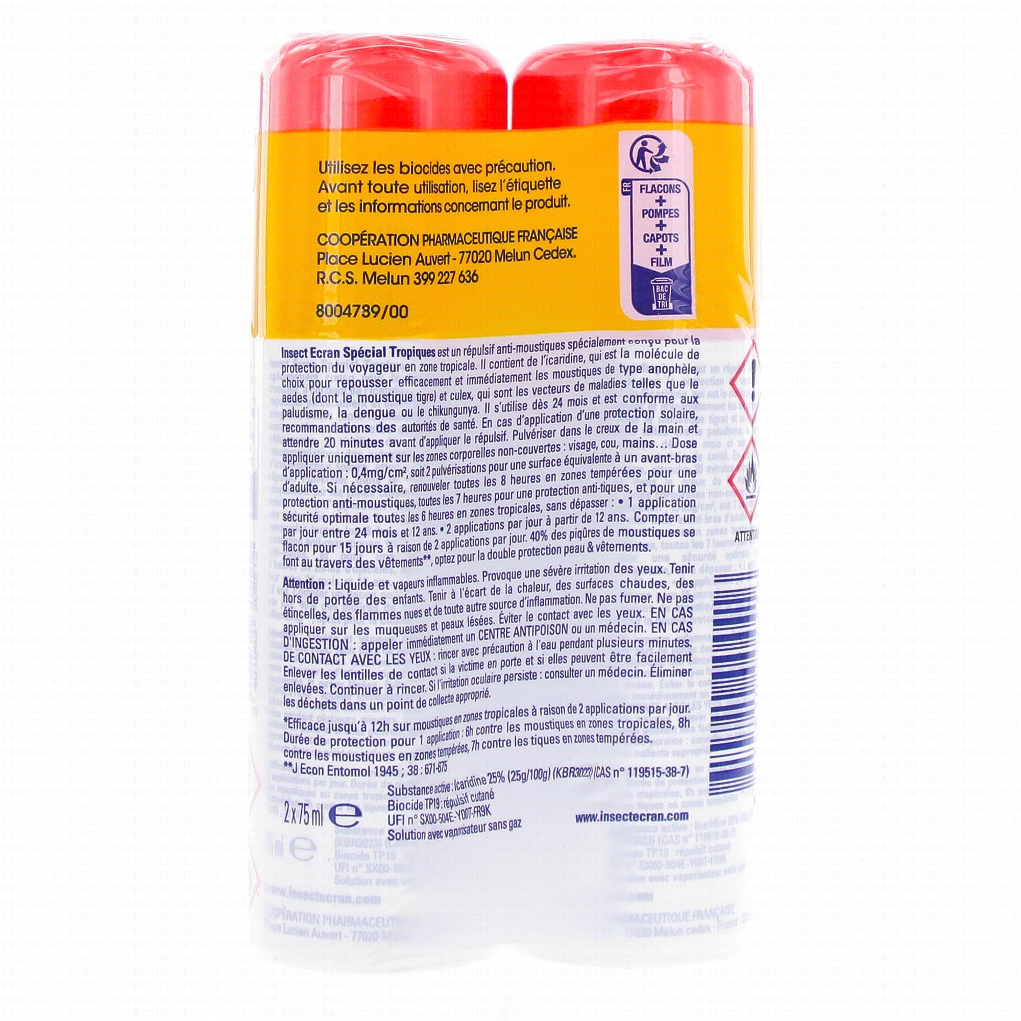 BIOVECTROL tropiques lotion anti-insectes flacon spray 75ml - Parapharmacie  Prado Mermoz