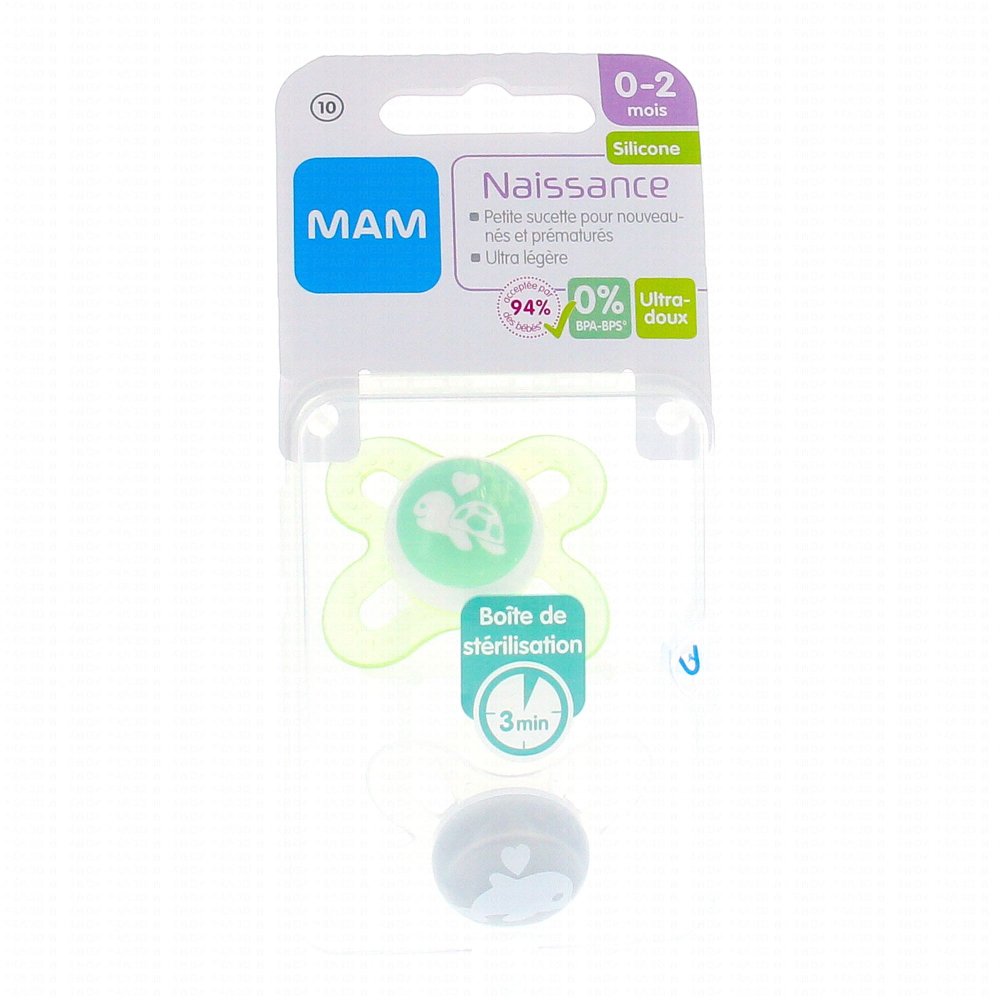 Mam Perfect Start 0-2 mois Silicone Mam, 1 sucette 