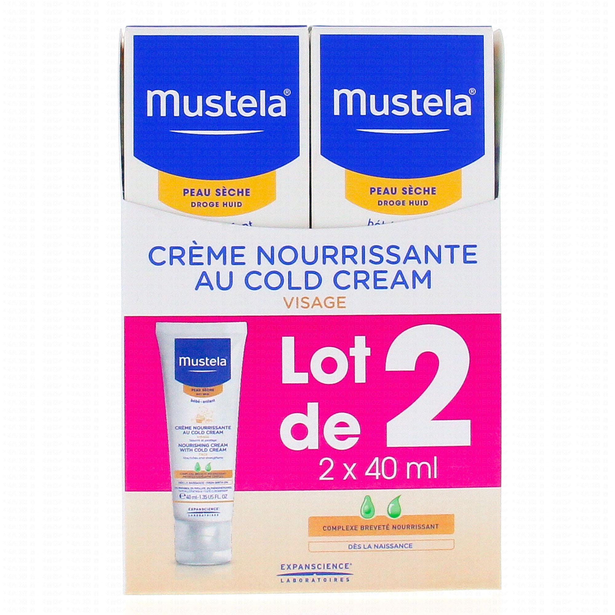 Mustela Peau Seche Creme Nourissante Visage Au Cold Cream Lot De 2 X40ml Parapharmacie En Ligne Prado Mermoz