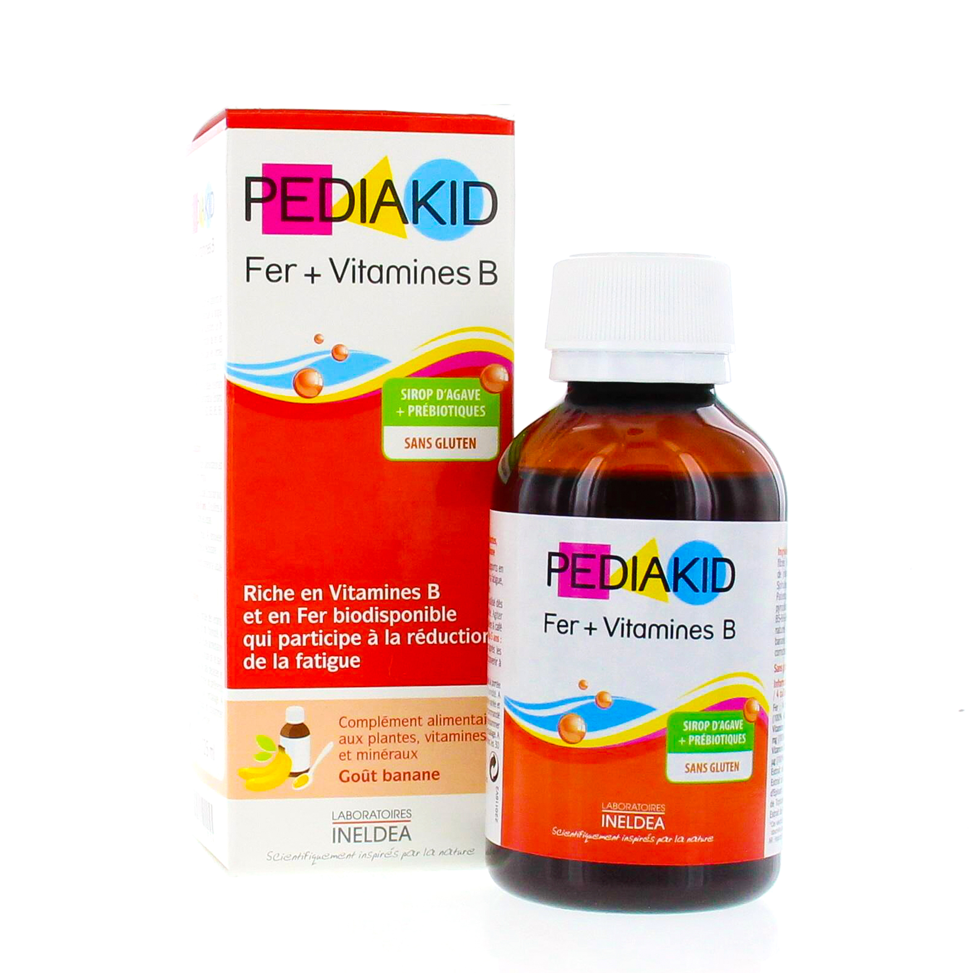 PEDIAKID Fer+Vitamines B Sirop Goût Banane Flacon 125 Ml Pédiakid ...