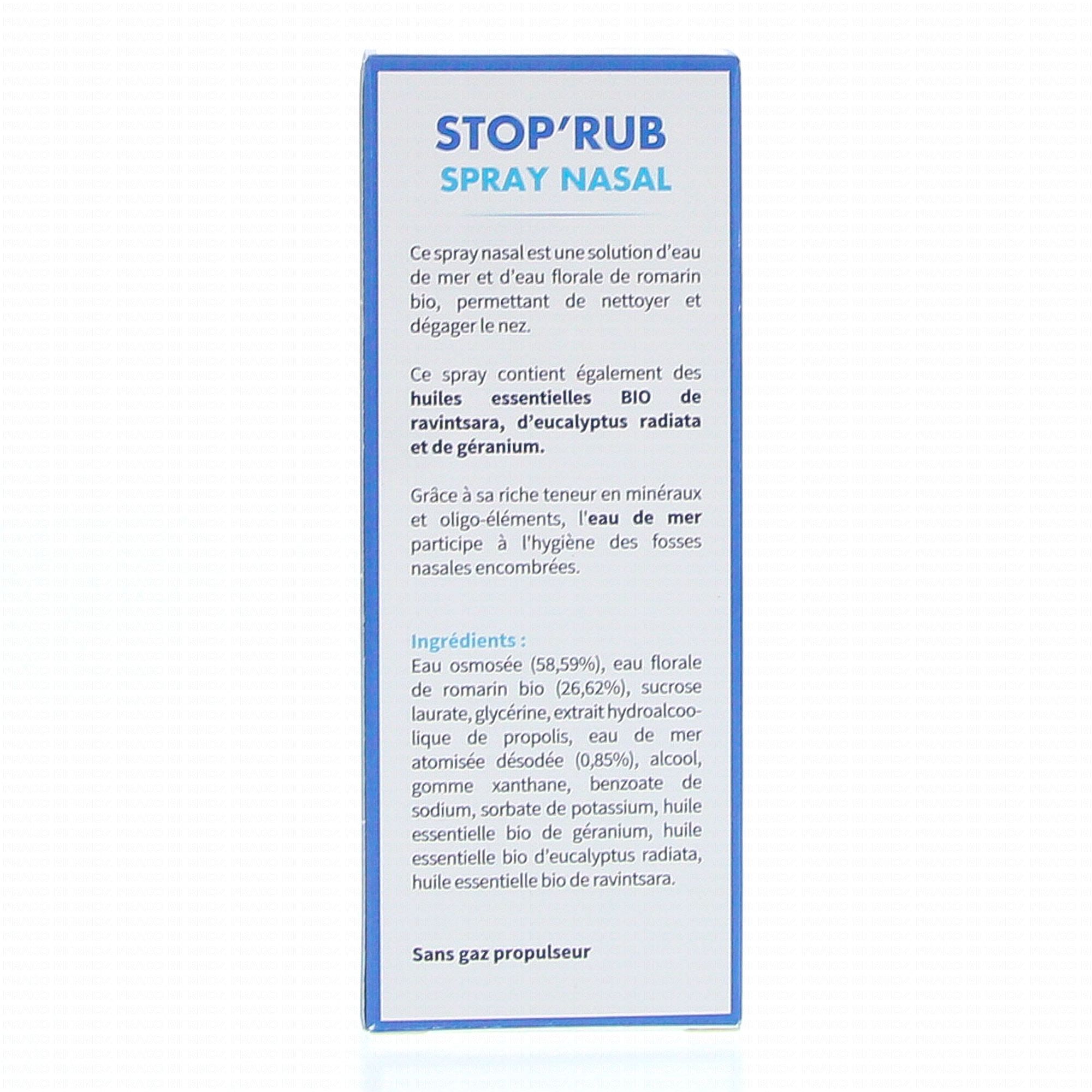 Ce Spray Nasal est une solution d'eau de mer et d'eau florale de romarin  bio qui permet de nettoyer