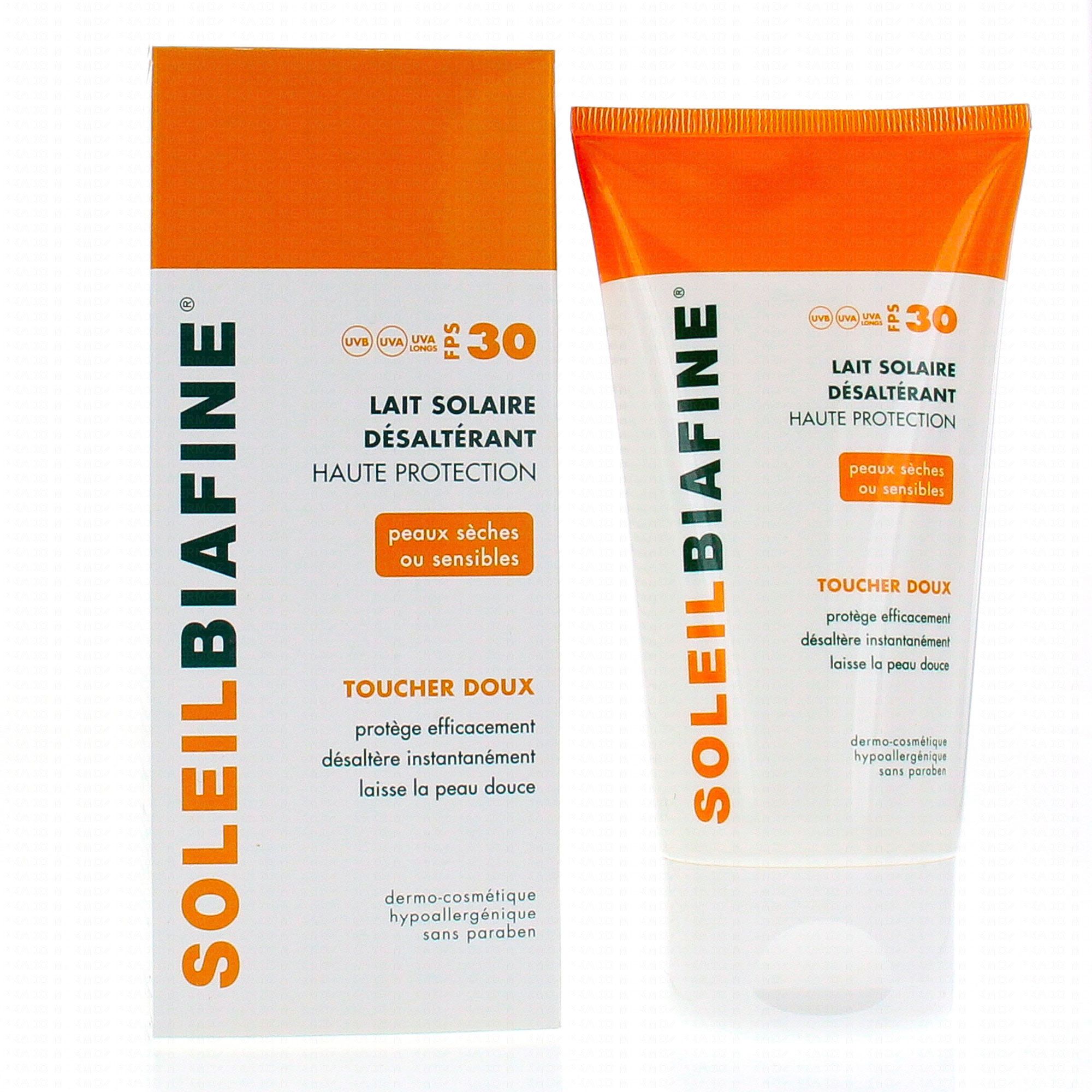 SOLEIL BIAFINE Lait solaire SPF30 tube 150ml - Parapharmacie en ligne ...