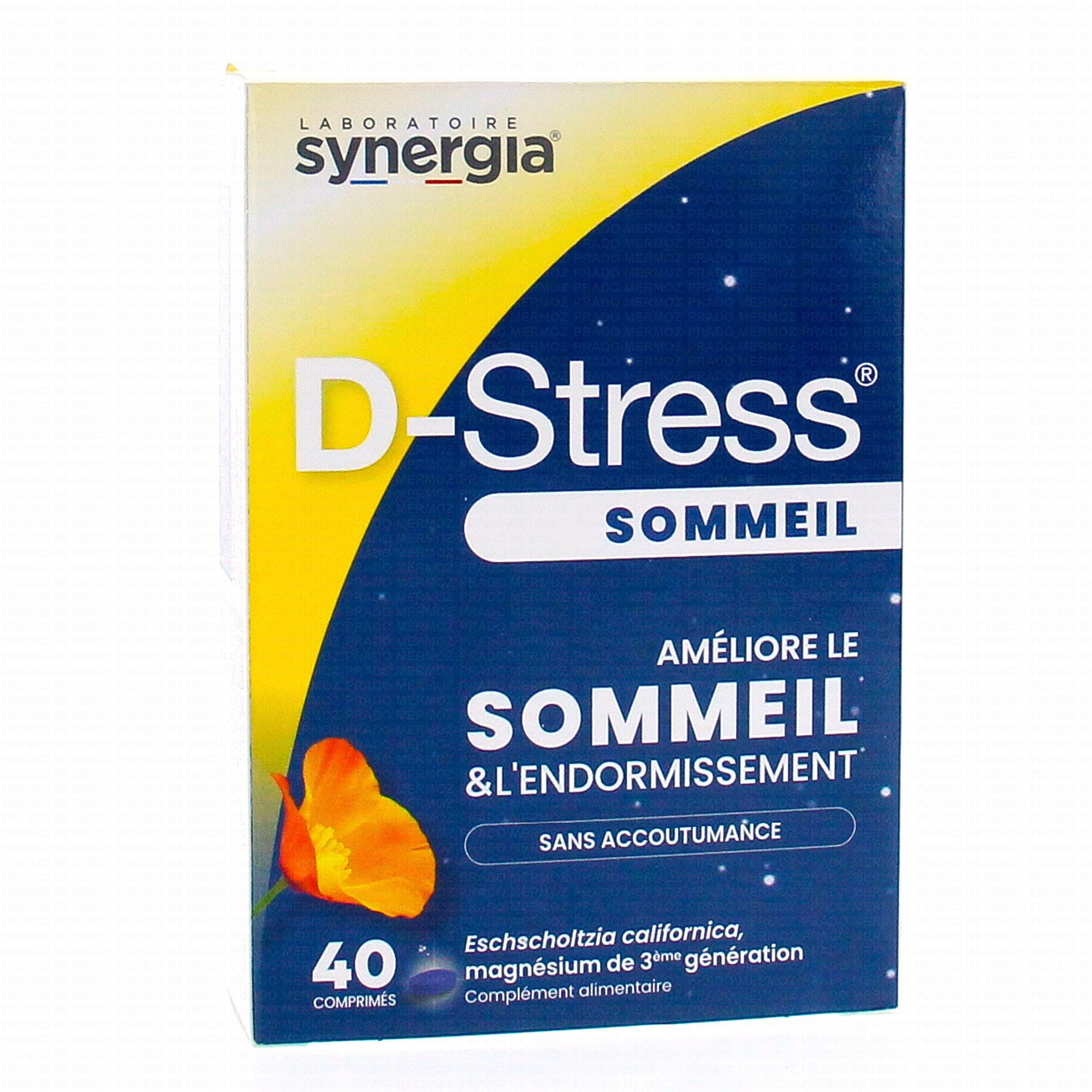 SYNERGIA D-Stress Sommeil 40 comprimés - Parapharmacie Prado Mermoz
