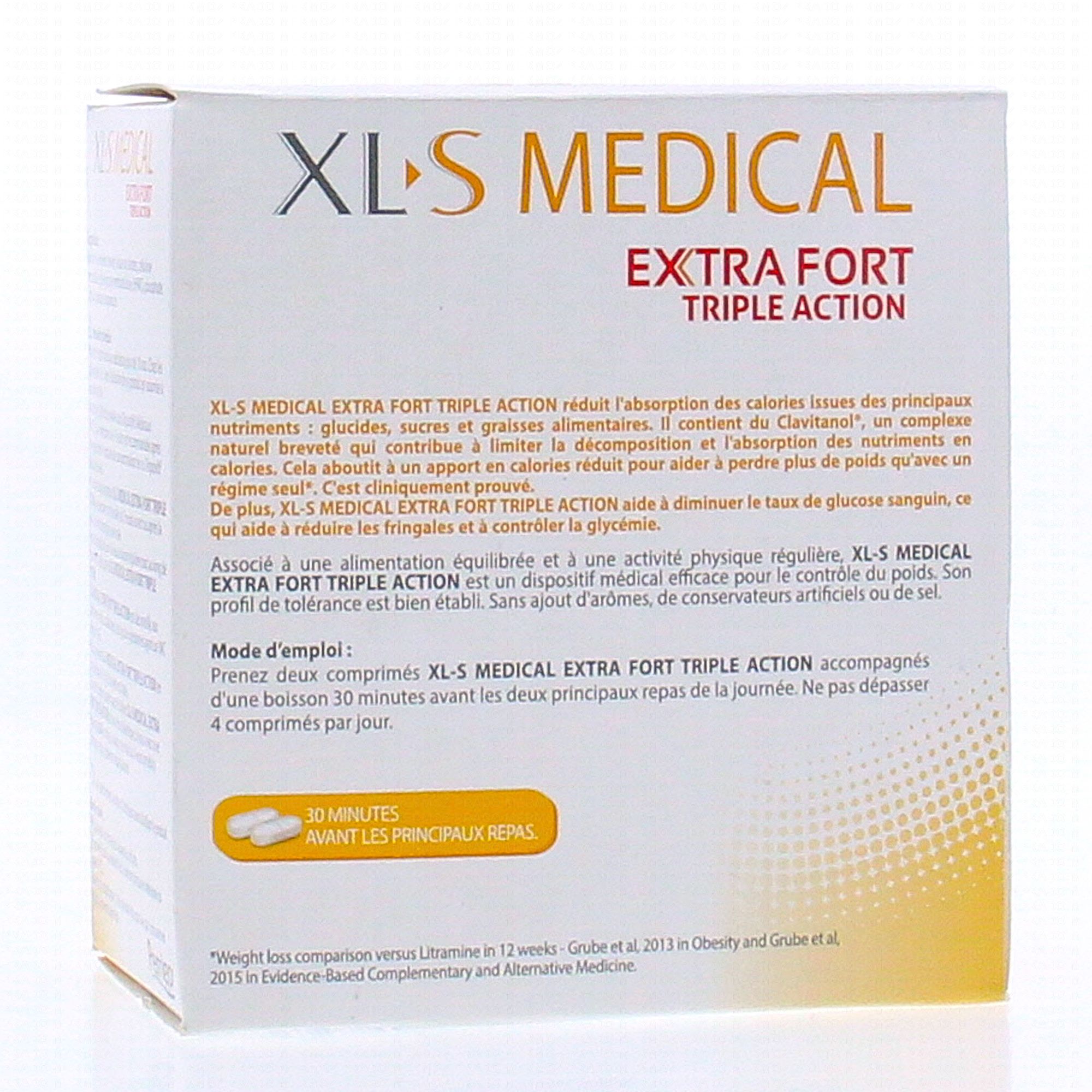 XLS Medical Extra Fort Triple Action 40 Comprimés